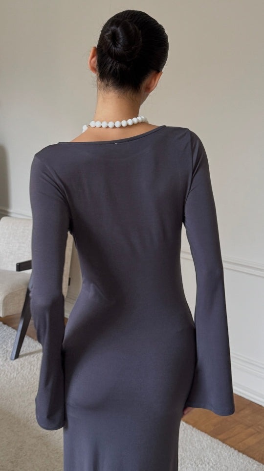 Allie Jersey Dress - Grey