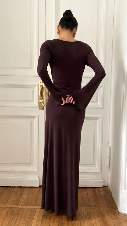 Allie Jersey Dress - Chocolate