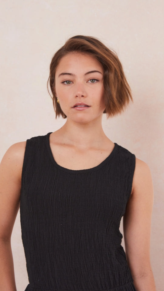 Mel Cotton  Dress - Black