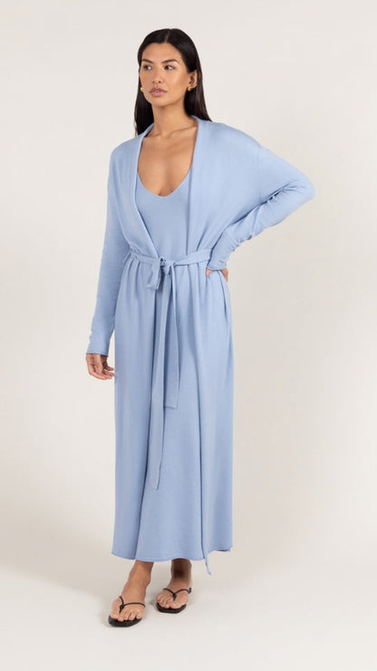 Sofia Long Line Cardigan - Sky Blue