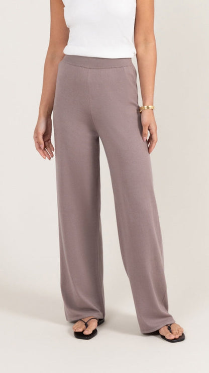 Sofia Knit Trousers - Mink