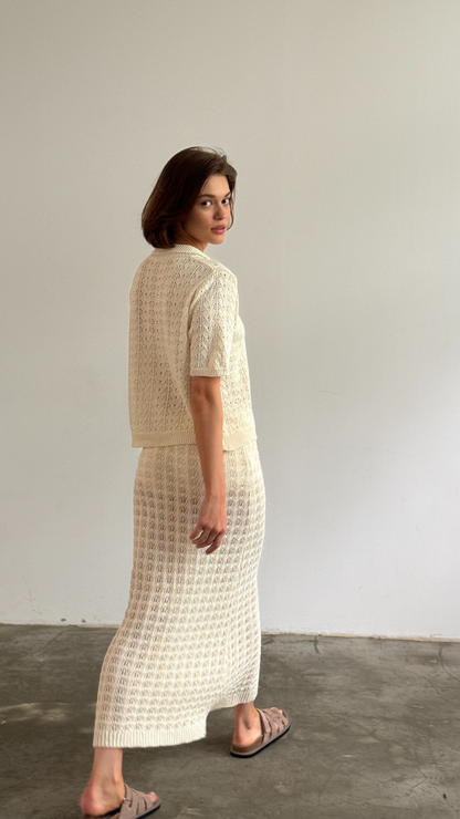 Lyla Crochet Set - Ecru