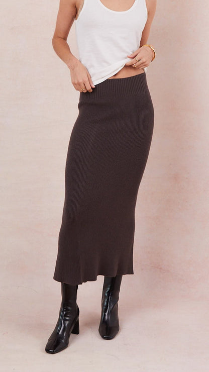 Adina Pencil Skirt - Espresso