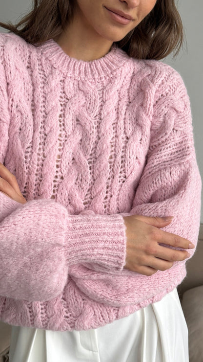 Mara Sweater - Powder Pink
