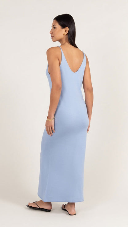 Sofia Knitted Slip Dress - Sky Blue
