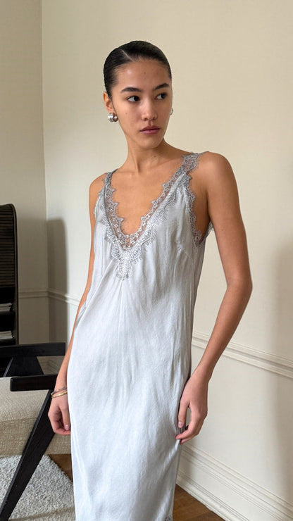 Solange Slip Dress - Pearl