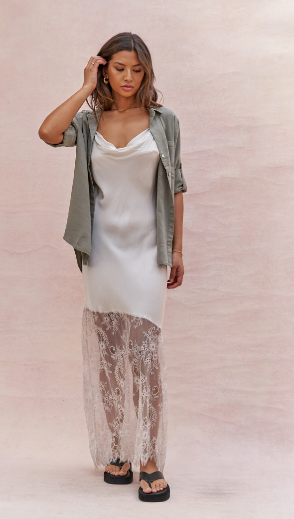 Sandrine Slip Dress - Moonbeam