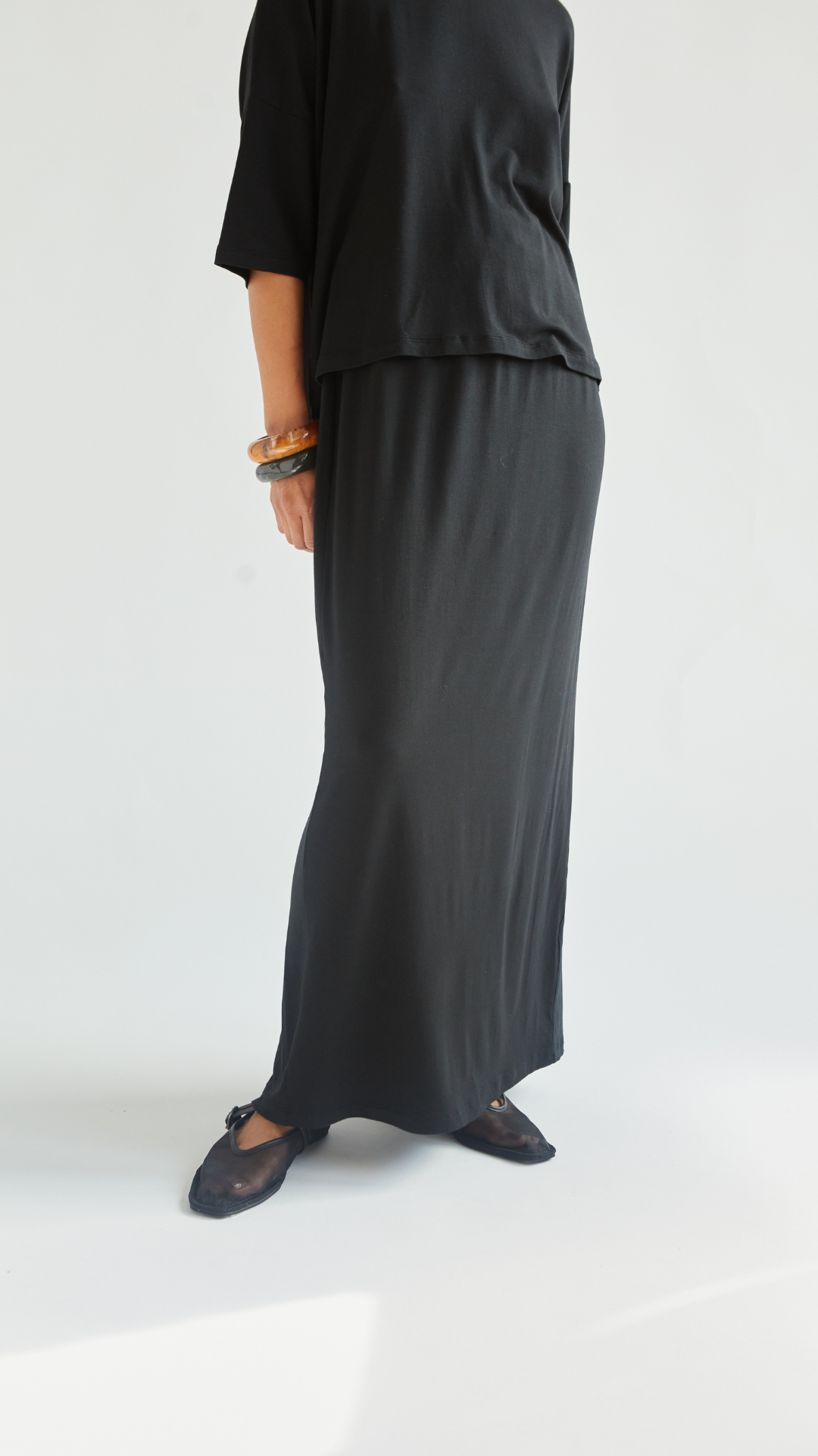 Aria Jersey Skirt - Black