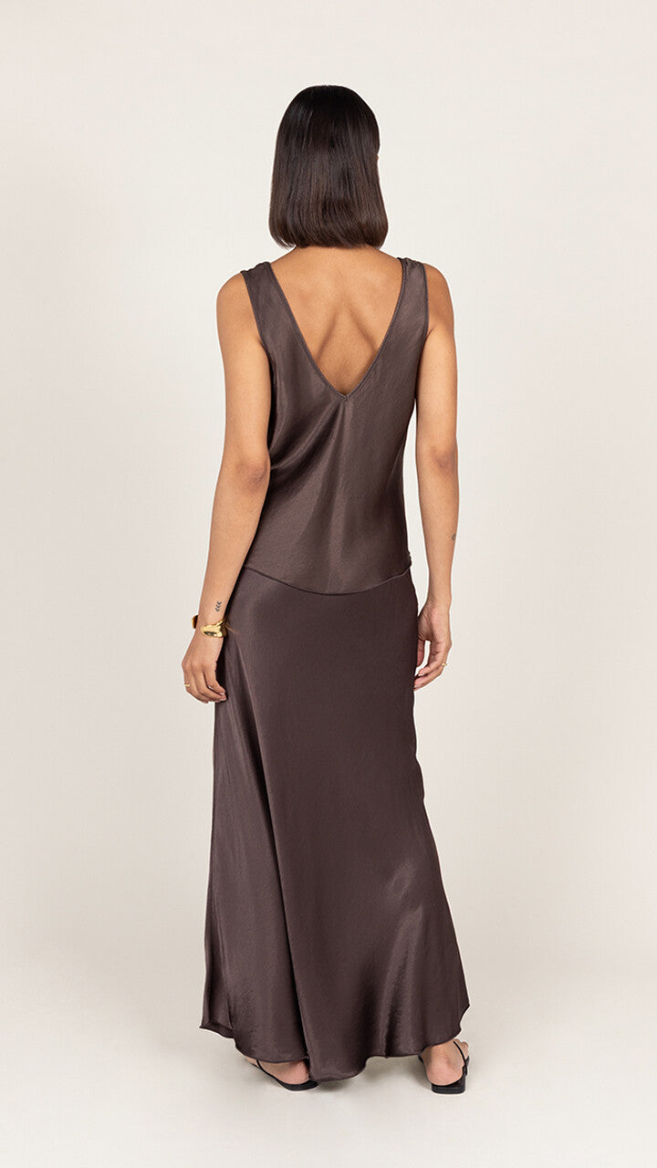 Maeve Satin Set - Dark Espresso