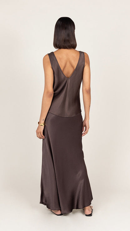 Maeve Satin Set - Dark Espresso