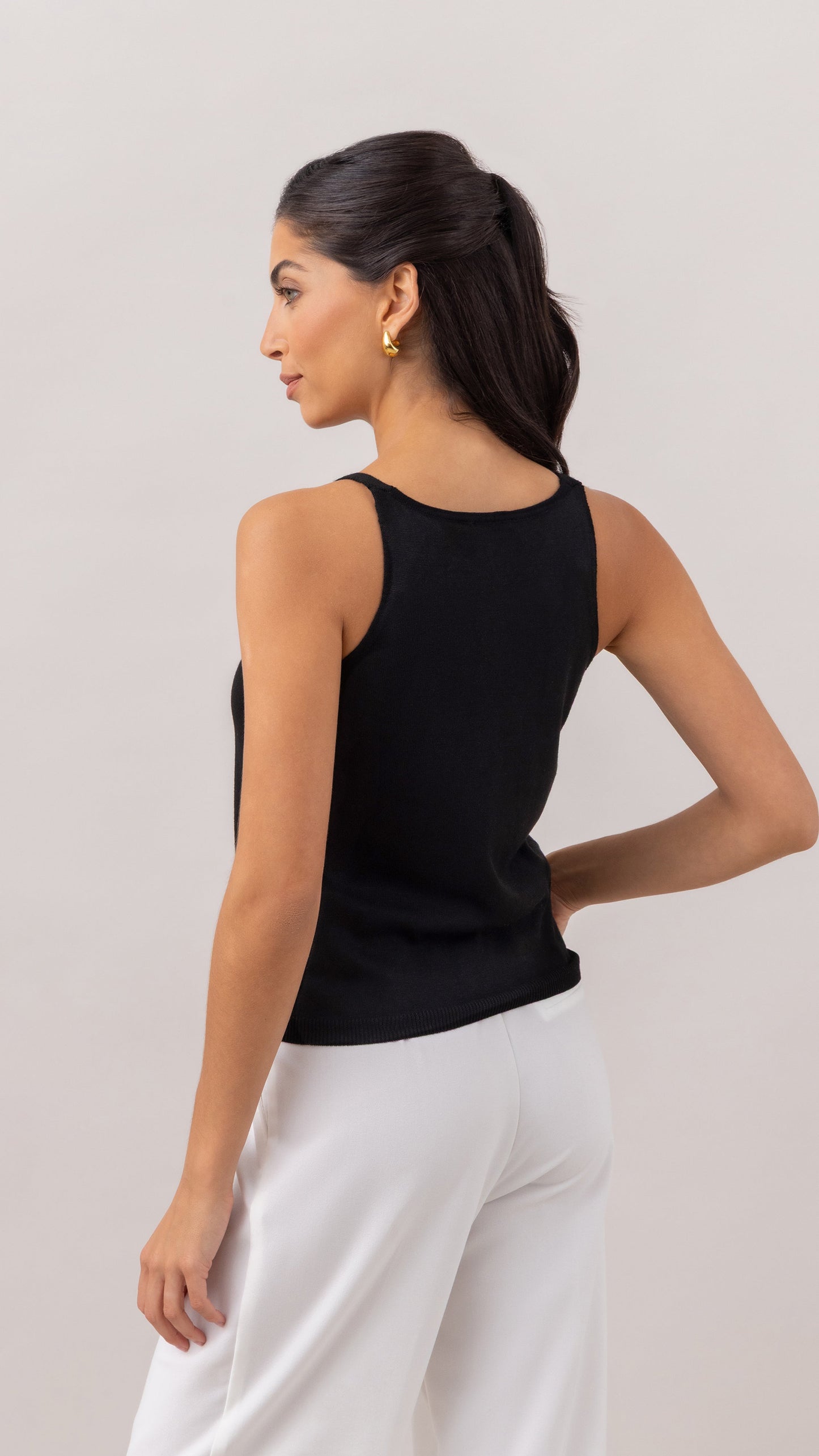 Kora Knitted Twin Set - Black