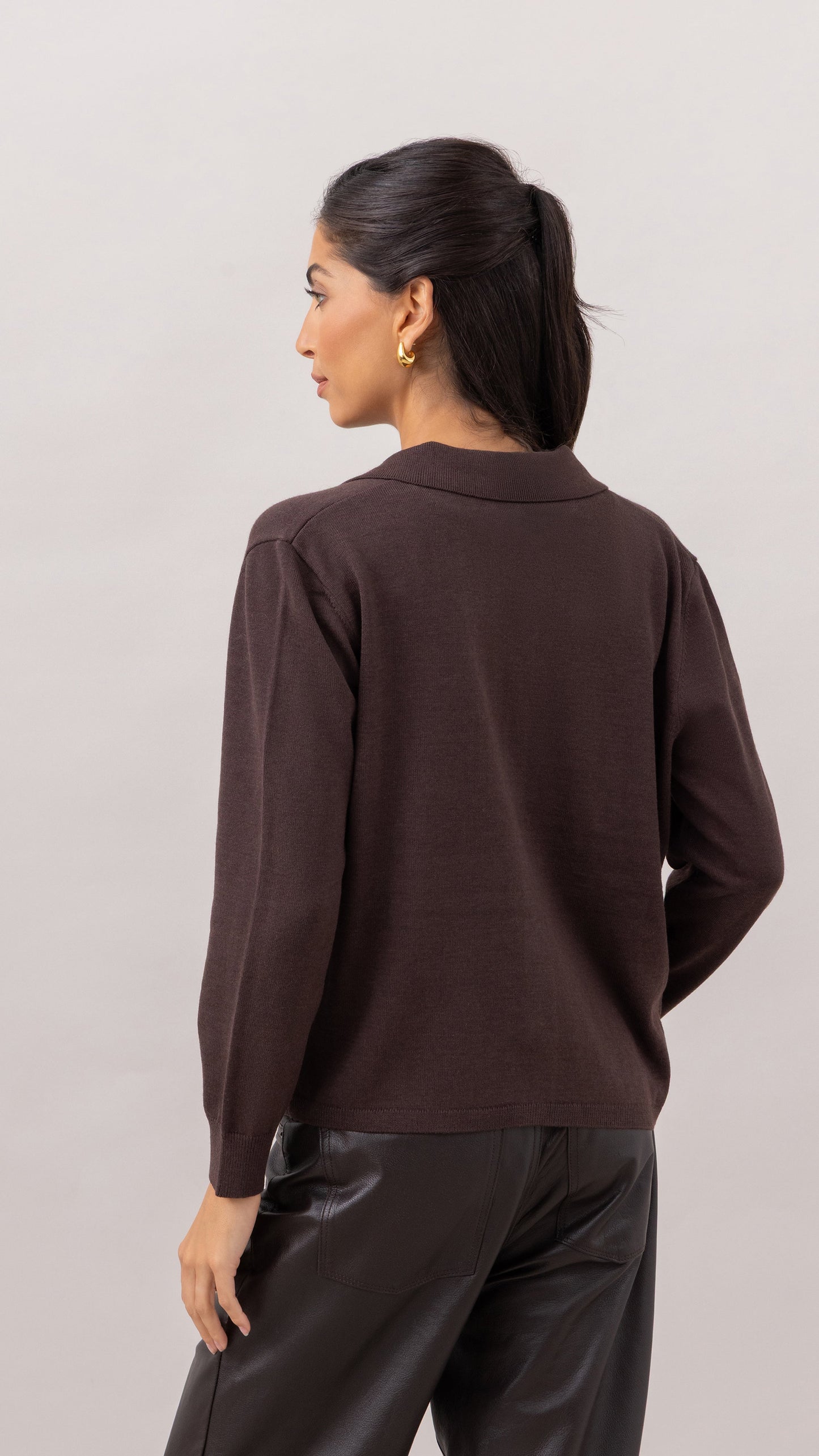 Kora Knitted Twin Set - Espresso