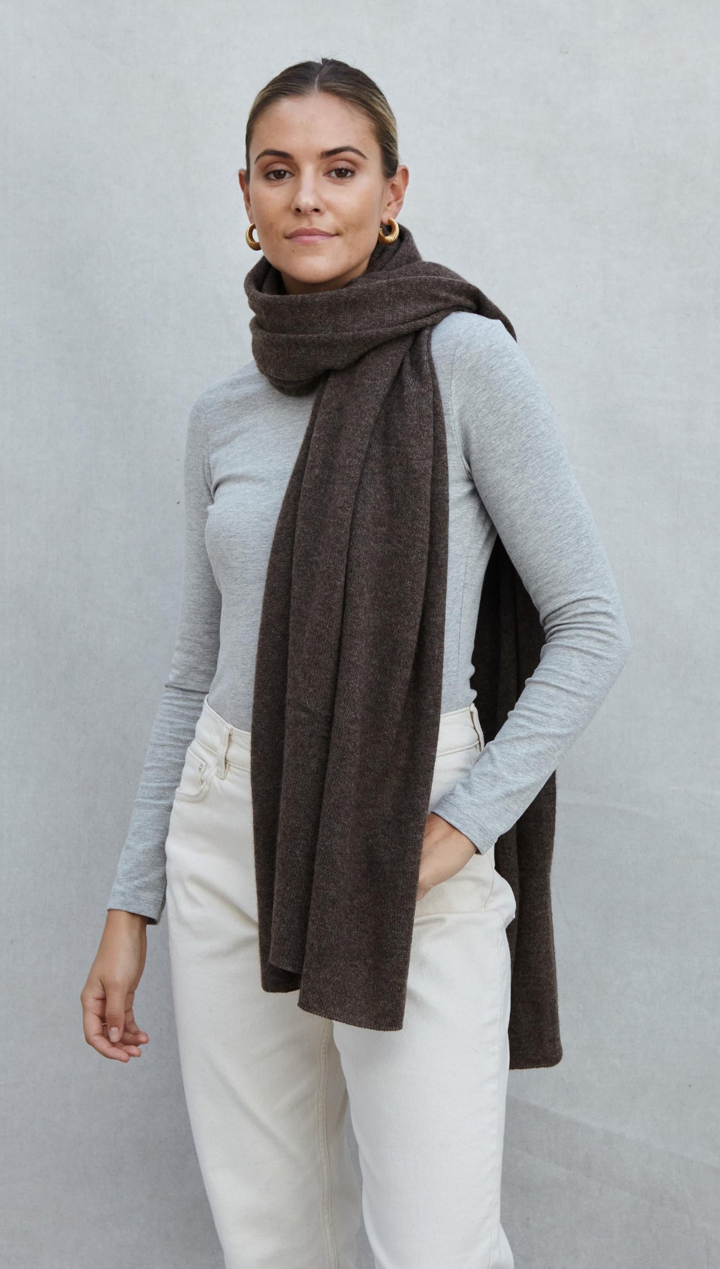 Cashmere Travel Wrap - Bark