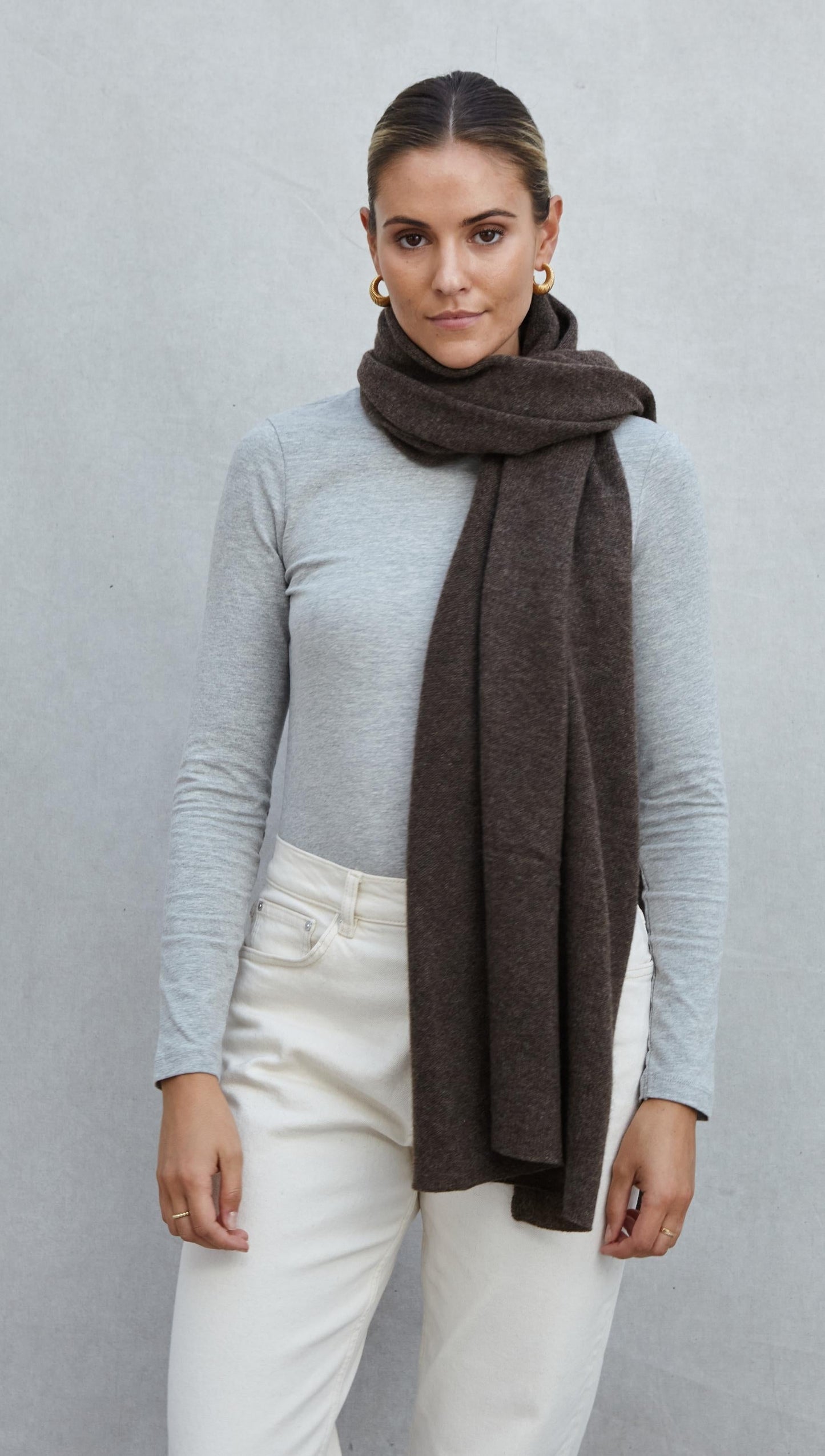 Cashmere Travel Wrap - Bark