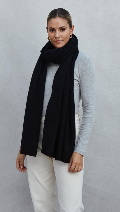 Cashmere Travel Wrap - Black