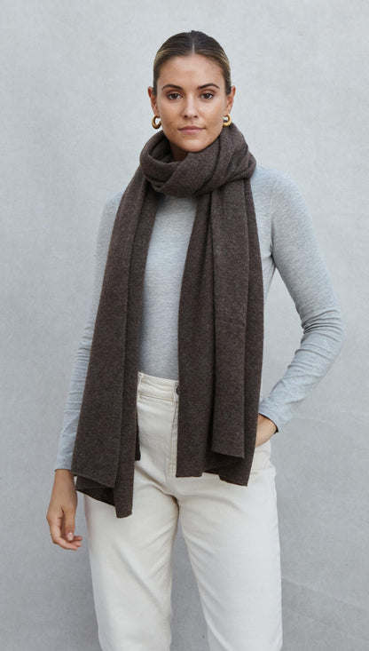 Cashmere Travel Wrap - Bark