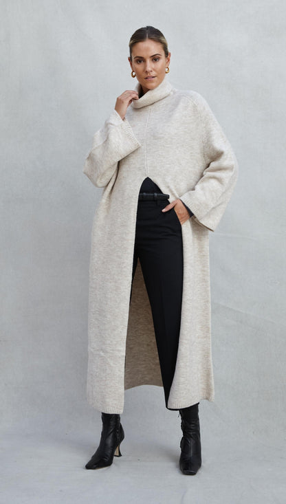 Vivienne Sweater Dress - Sand