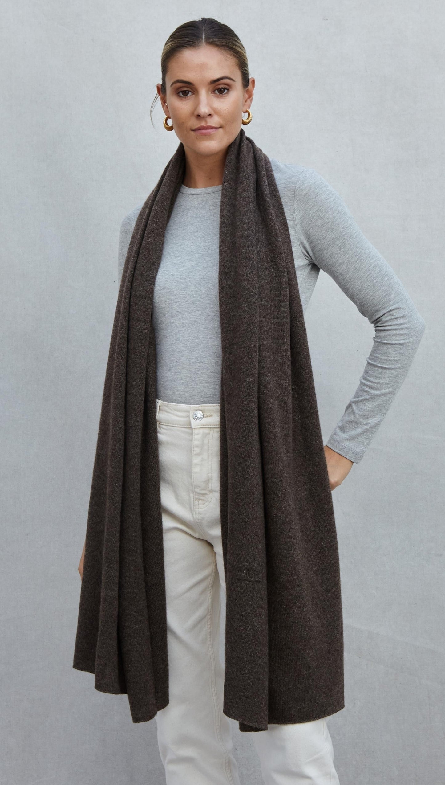 Cashmere Travel Wrap - Bark