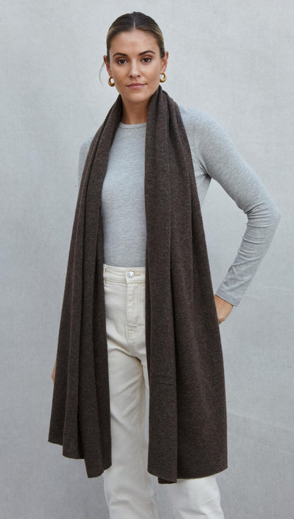 Cashmere Travel Wrap - Bark