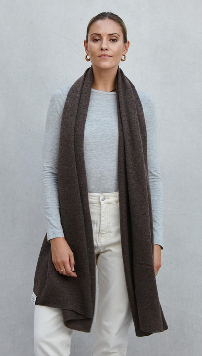 Cashmere Travel Wrap - Bark