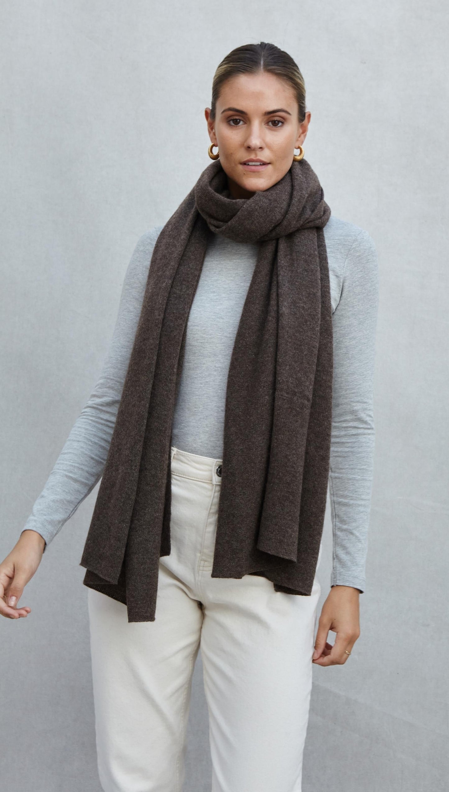 Cashmere Travel Wrap - Bark
