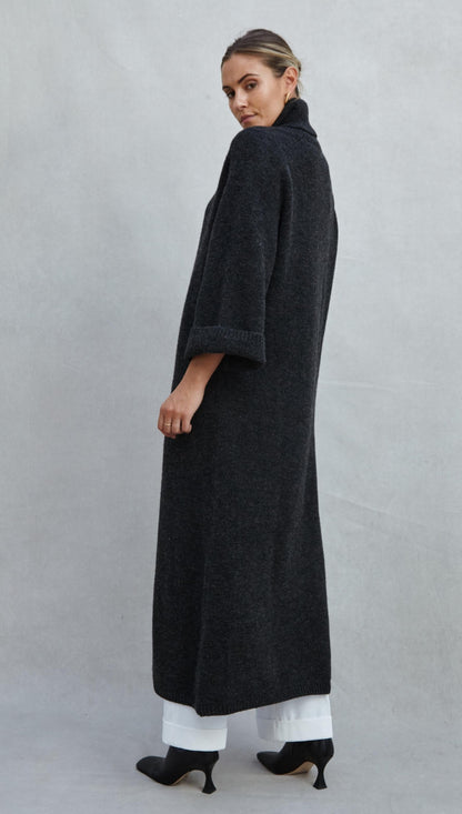 Vivienne Sweater Dress - Black Melange