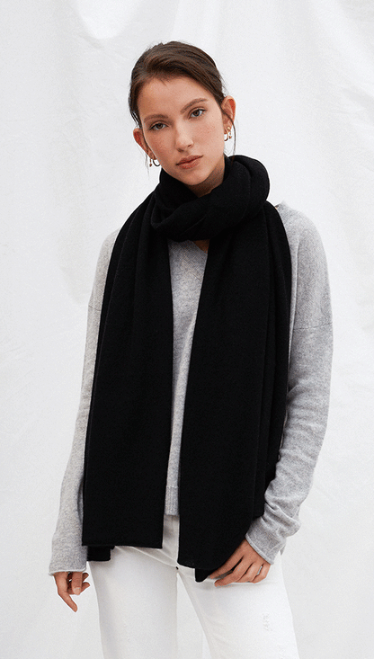 Cashmere Travel Wrap - Black