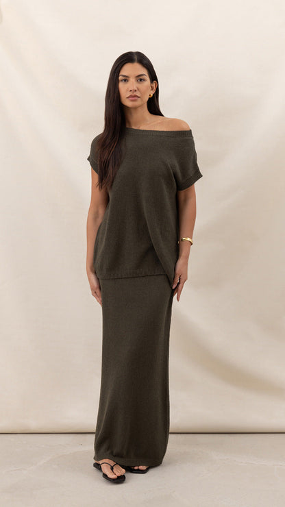 Maia Skirt - Khaki