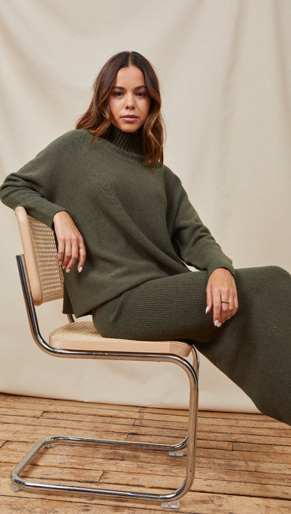 Alma Pencil Skirt - Khaki