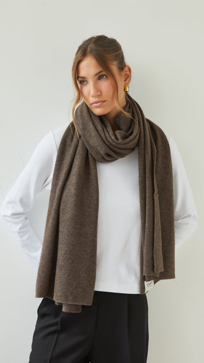 Cashmere Travel Wrap - Bark