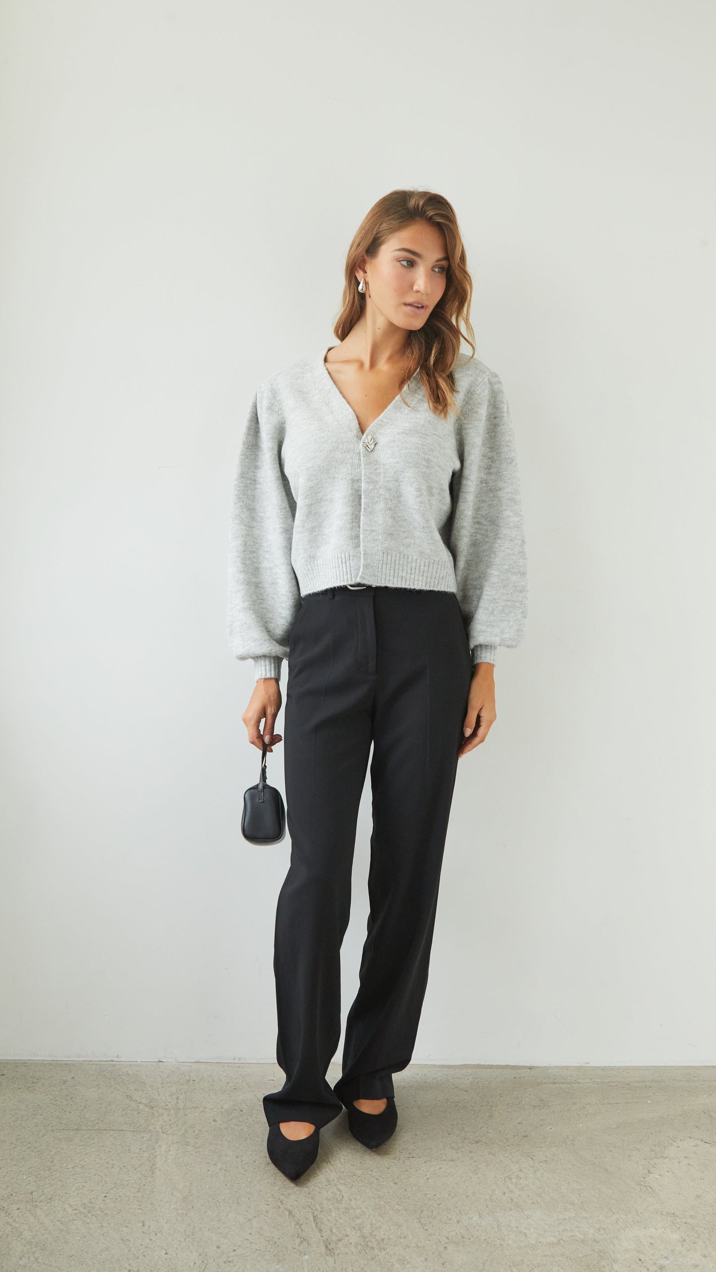Hollie Cardigan - Silver Grey