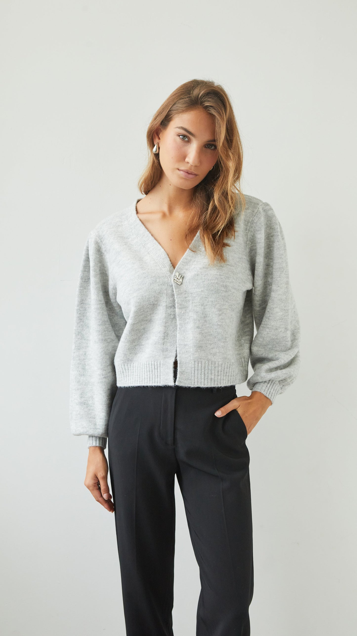 Hollie Cardigan - Silver Grey