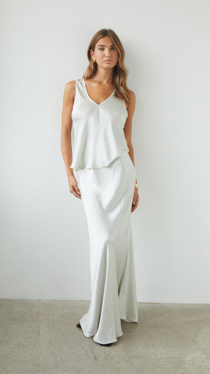 Maeve Satin Set - Pearl