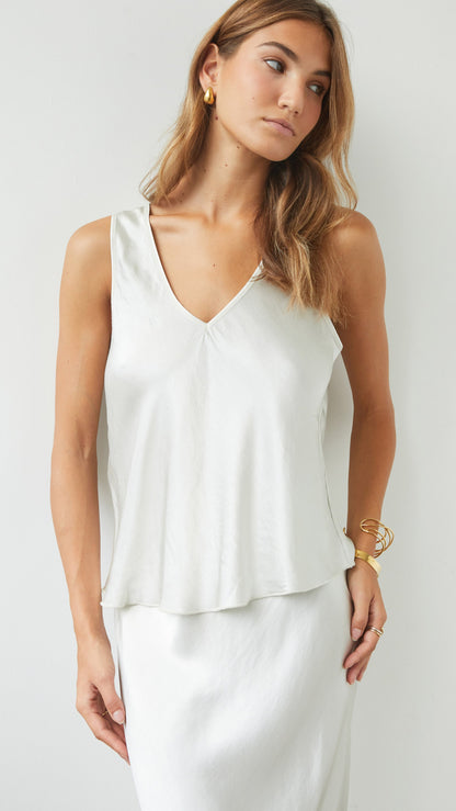 Maeve Satin Set - Pearl