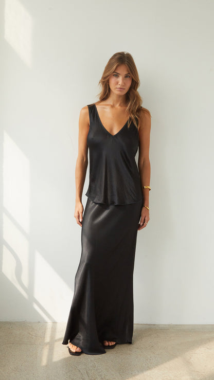 Maeve Satin Set - Black