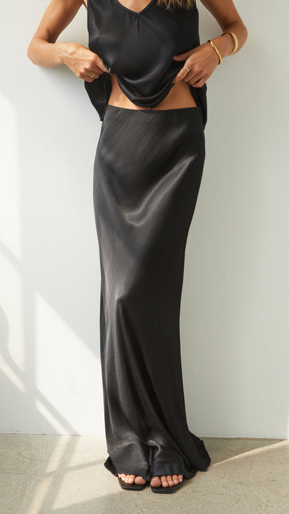 Maeve Satin Set - Black
