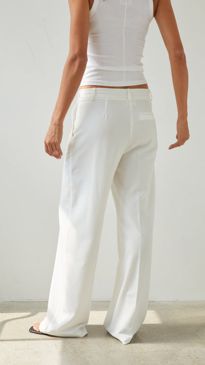 Nelly Crepe Trousers - White