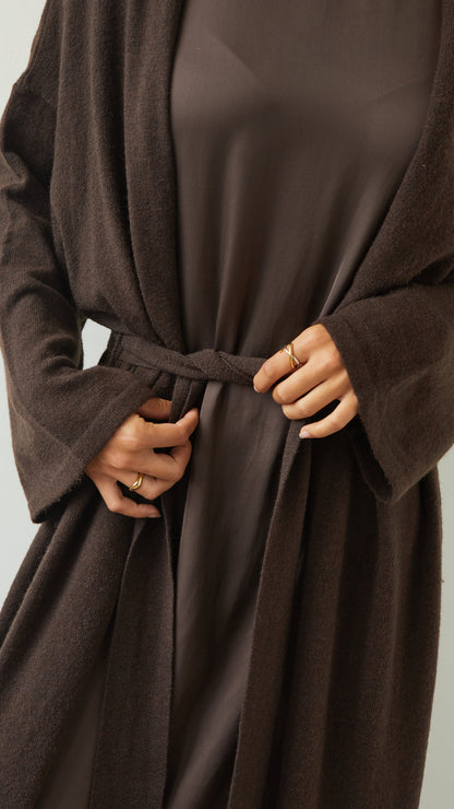 Sierra Long Cardigan - Espresso