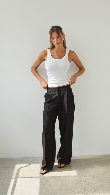 Nelly Crepe Trousers - Black