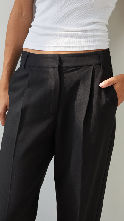 Nelly Crepe Trousers - Black