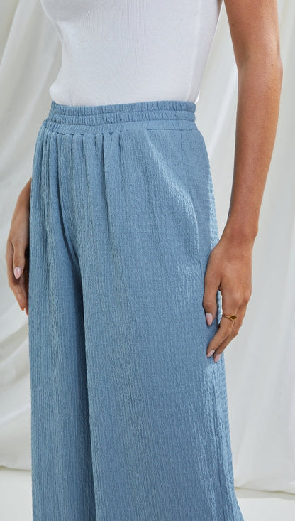 Tamara Wide Leg Trousers - Blue