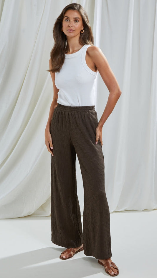 Tamara Wide Leg Trousers - Charcoal