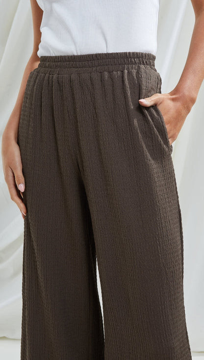 Tamara Wide Leg Trousers - Charcoal