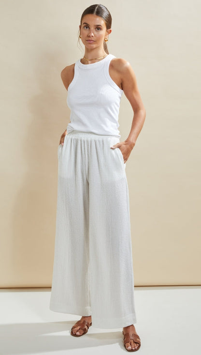 Tamara Wide Leg Trousers - White
