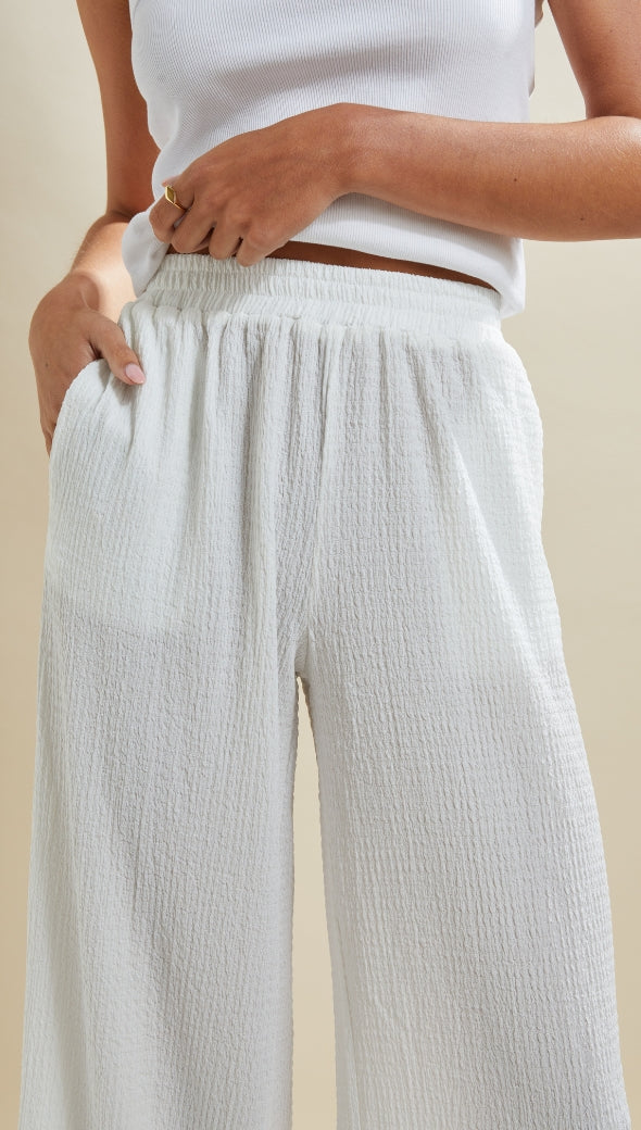 Tamara Wide Leg Trousers - White