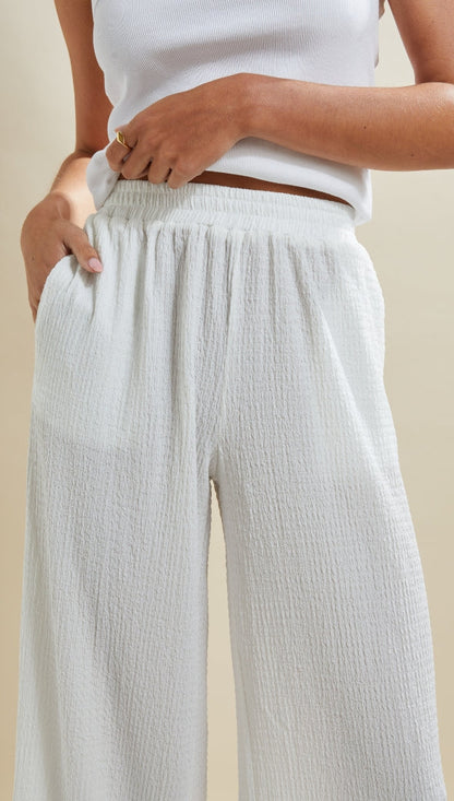 Tamara Wide Leg Trousers - White